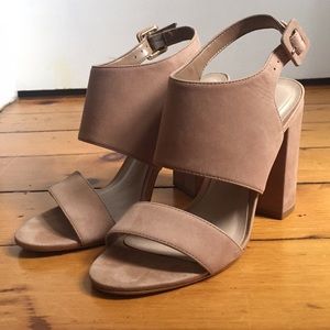 Aldo - size 6.5. tan suede heels
